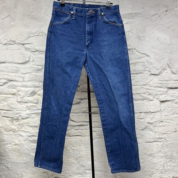 Wrangler 13MWZ Jeans Mens 31x32 Straight Leg Distressed Made in USA 90s Vintage - Picture 1 of 8